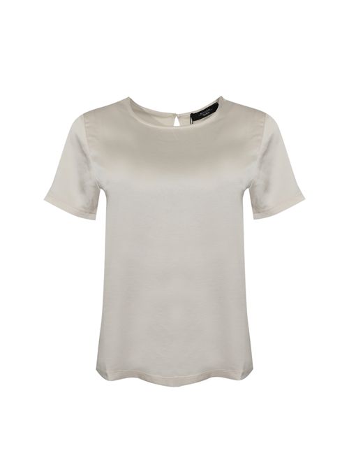 T-shirt WKDZONA in raso e jersey Ecru WEEKEND MAX MARA | 2615941011600001